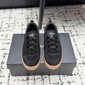 CHANEL 26S QUILTED SNEAKERS IN BLACK SUEDE