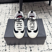 CHANEL 26S LACE-UP SNEAKERS IN WHITE SUEDE AND LAMBSKIN