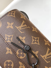 LV 25S STEAMER BAG 18 IN BROWN MONOGRAM MACASSAR CANVAS AND CALFSKIN