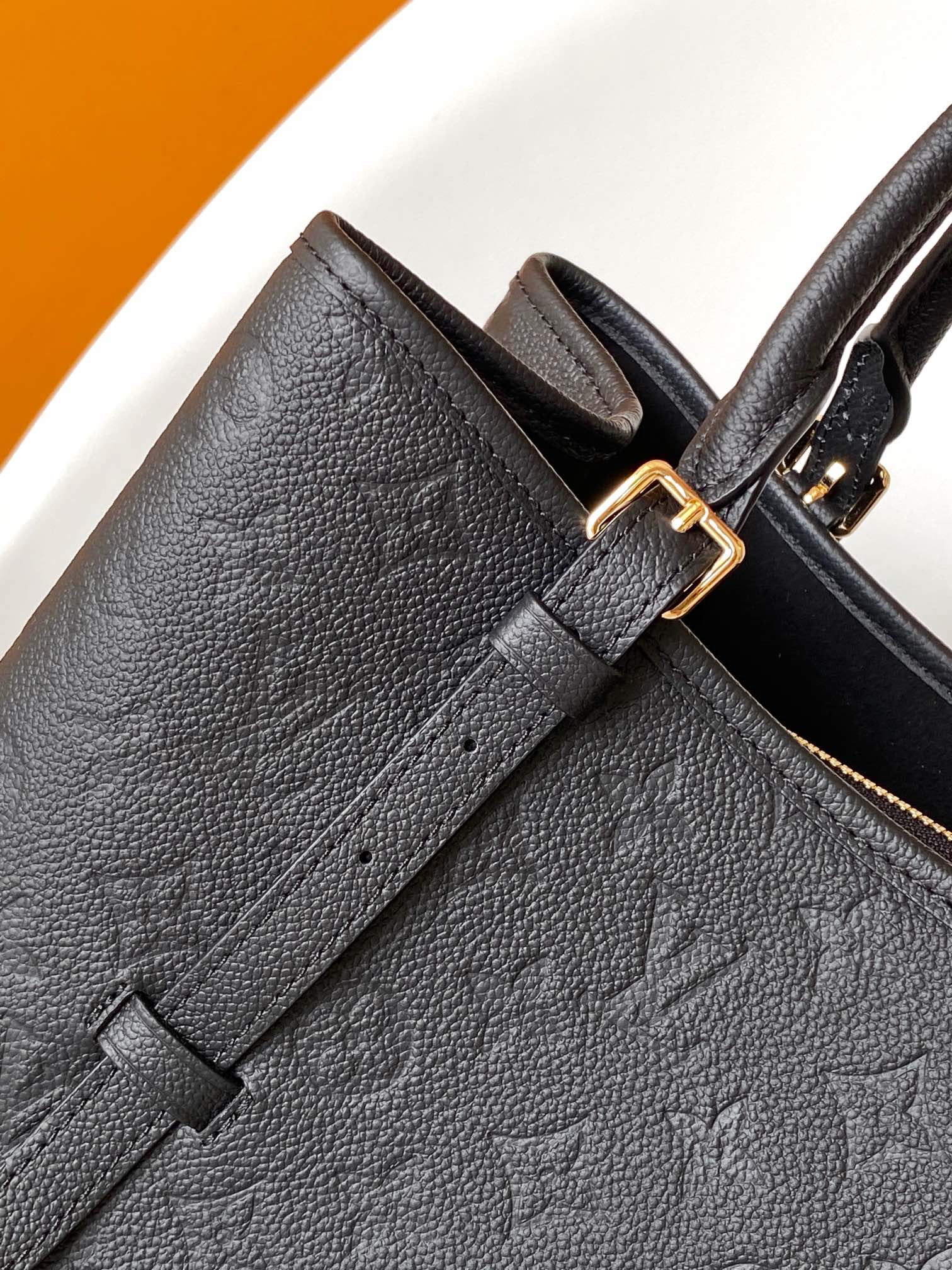 LV 25S BABYLONE TOTE GM BAG 37 IN BLACK CALFSKIN GOLD HARDWARE
