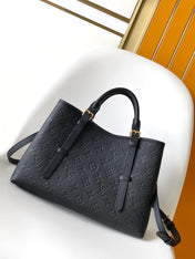 LV 25S BABYLONE TOTE BAG 32 IN BLACK CALFSKIN GOLD HARDWARE
