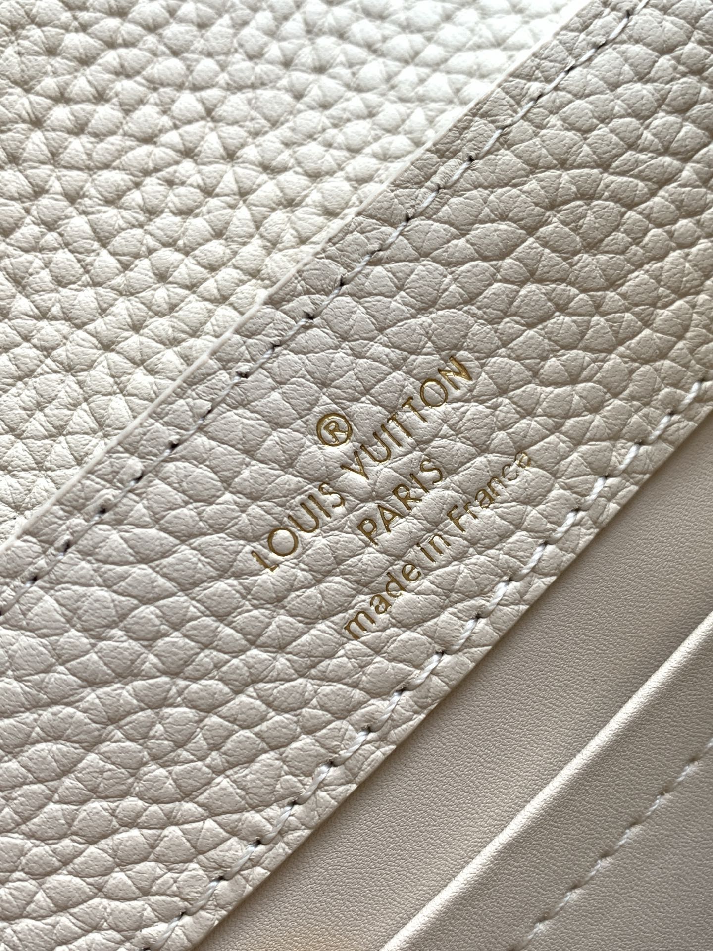 LV 25S CAPUCINES MINI BAG 21 IN VANILLA-COLORED EMBROIDERED CANVAS