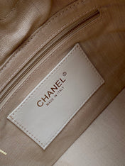 CHANEL 26S QUILTED HOBO LARGE BAG 35 IN CARAMEL BROWN CALFSKIN GOLD HARDWARE