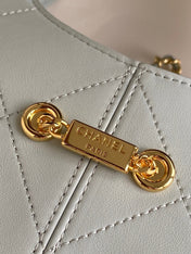 CHANEL 26S QUILTED HOBO LARGE BAG 35 IN PALE BLUE CALFSKIN GOLD HARDWARE