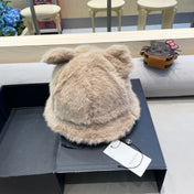 BUCKET HAT IN CAMEL BEIGE FLEECE 397931