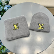 SET SCARF AND HAT IN LIGHT GRAY WOOL 406532