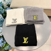 SET SCARF AND HAT IN BEIGE WOOL 406531