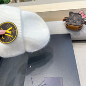 KNITTED BEANIE HAT IN WHITE WOOL AND RABBIT FUR 417753