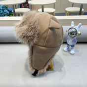 TRAPPER HAT IN DESERT BROWN SUEDE AND LAMB FUR 429974