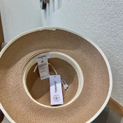 STRAW CLOCHE HAT BROWN 672754
