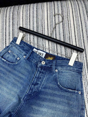LOEWE FRAYED HEM DENIM SHORTS
