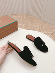 LP SUMMER CHARMS SANDALS IN BLACK SUEDE