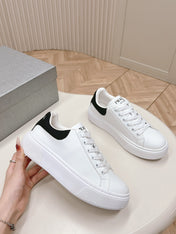 PRA RETRO SNEAKERS WHITE AND BLACK CALFSKIN