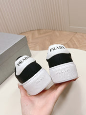 PRA LEATHER LOGO OUTLET SNEAKERS BLACK CALFSKIN