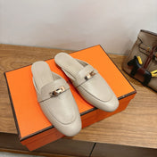 HM 26S KELLY MULE IN BEIGE CALFSKIN GOLD HARDWARE