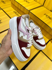 FENDI THICK-SOLDED SNEAKER IN COLORFUL LAMBSKIN