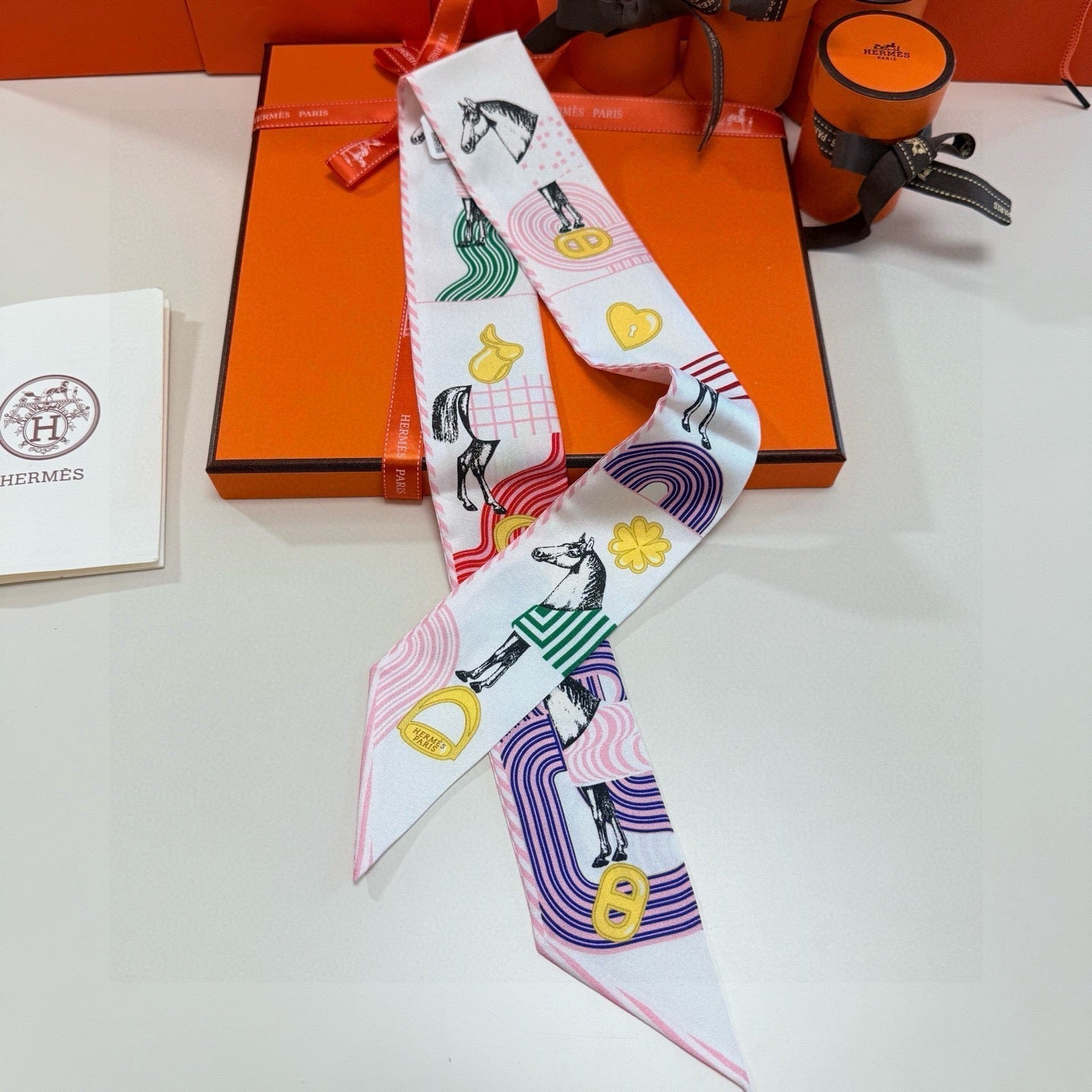 HERMES 25S SCARF TWILLY 86 IN SILK 987341