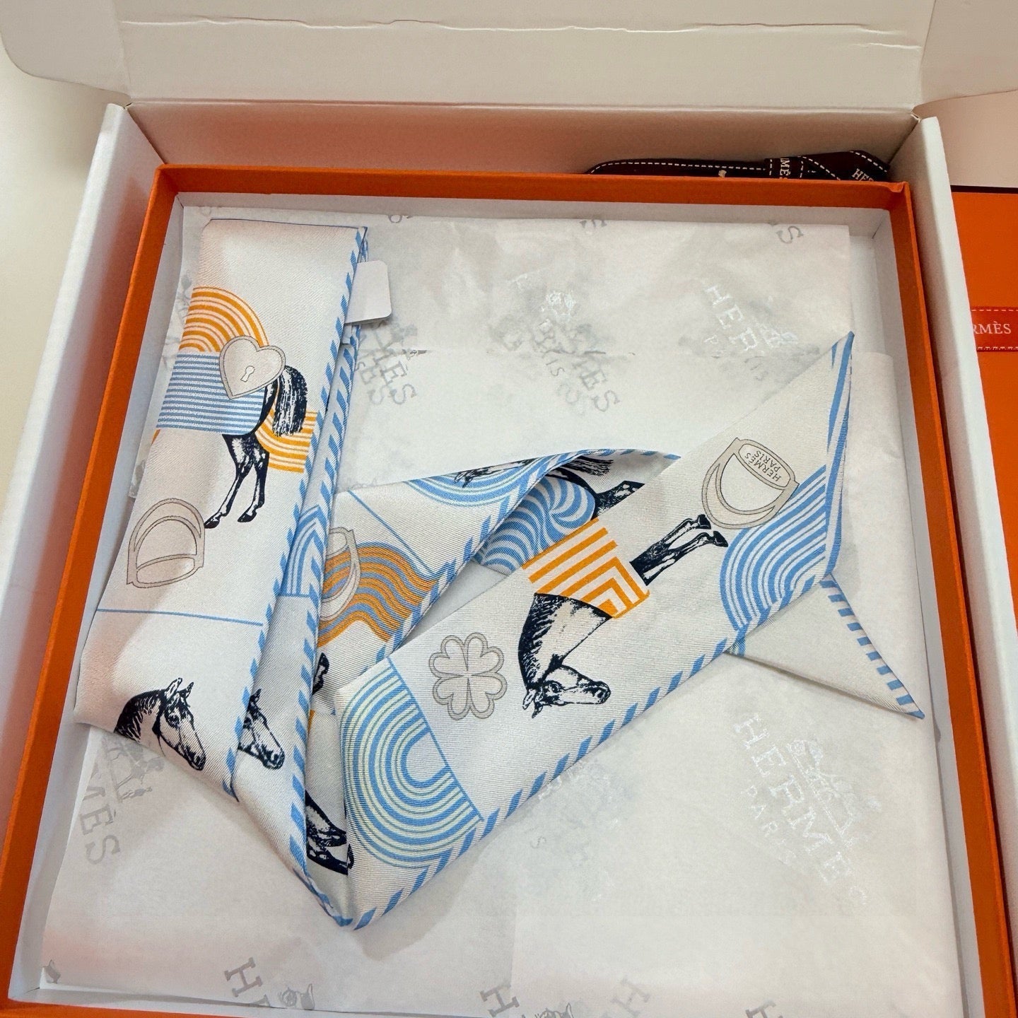 HERMES 25S SCARF TWILLY 86 IN SILK 987342