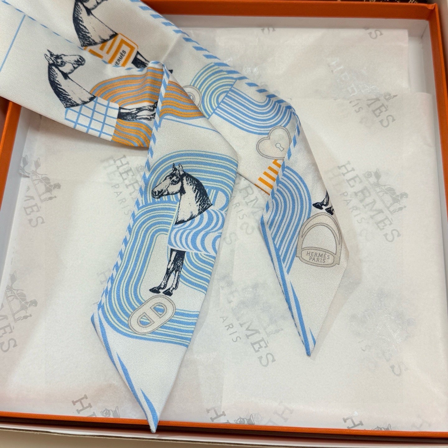 HERMES 25S SCARF TWILLY 86 IN SILK 987342