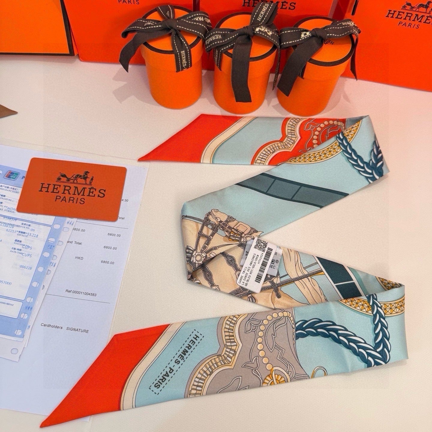 HERMES 26S TWILLY SCARF 86 IN SILK 496195