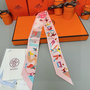 HERMES 26S TWILLY SCARF 86 IN SILK 496160