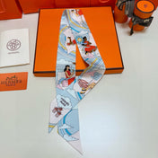 HERMES 26S TWILLY SCARF 86 IN SILK 496170