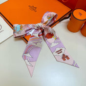 HERMES 26S TWILLY SCARF 86 IN SILK 496171