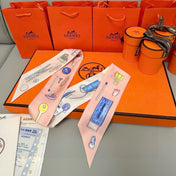 HERMES 26S TWILLY SCARF 86 IN SILK 498646