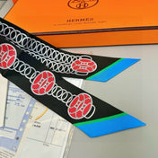 HERMES 26S TWILLY SCARF 86 IN SILK 498648