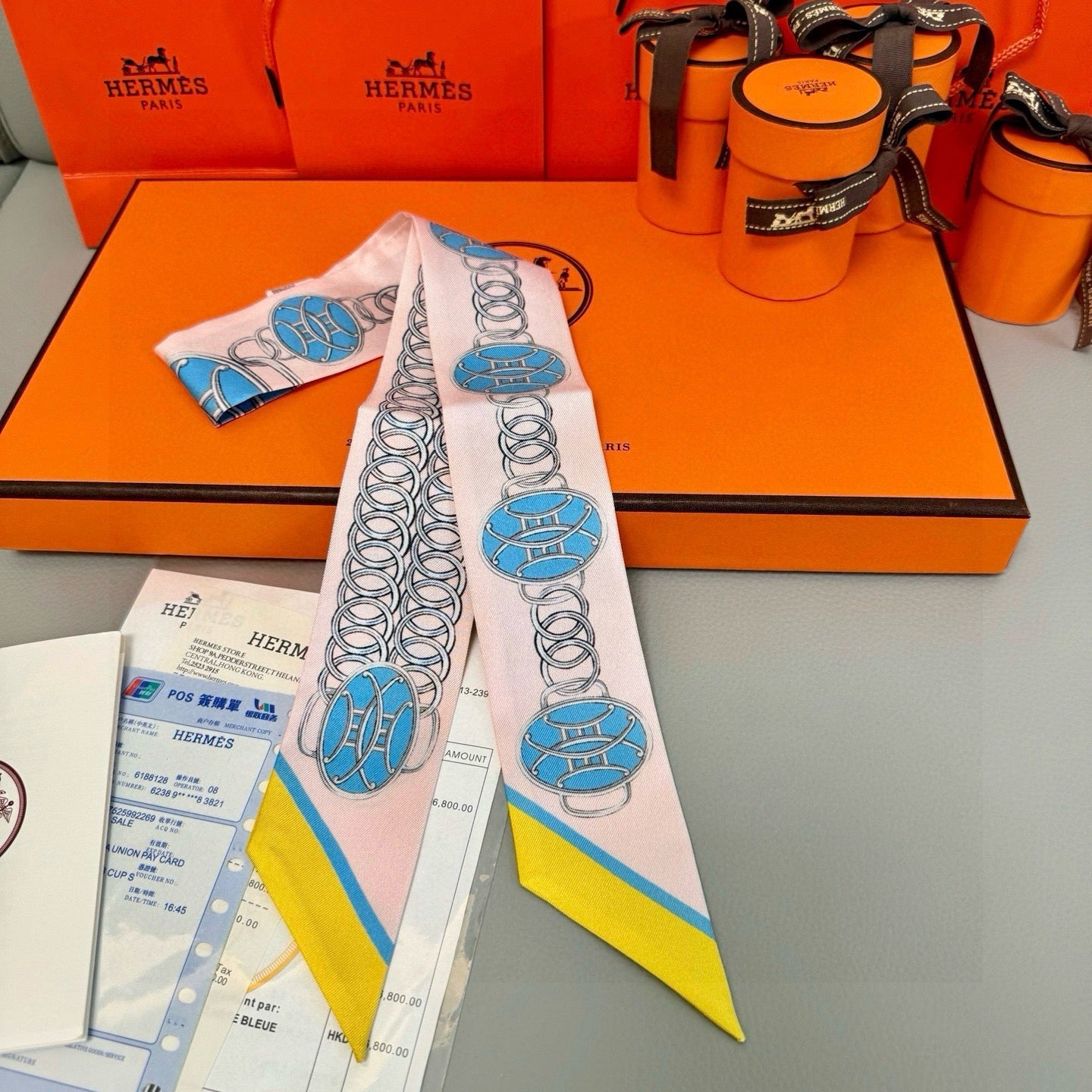 HERMES 26S TWILLY SCARF 86 IN SILK 498650