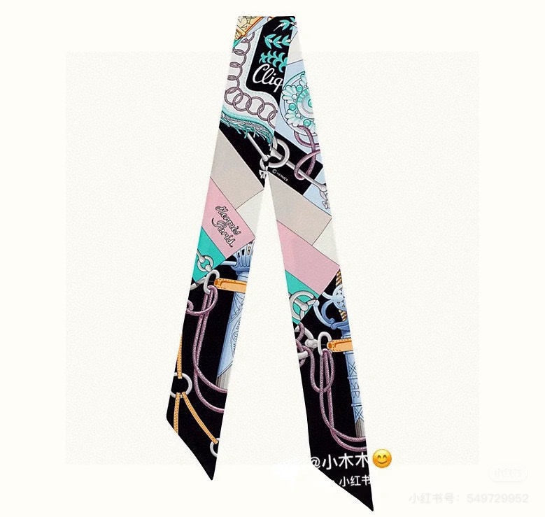 HERMES 26S TWILLY SCARF 86 IN SILK 496177