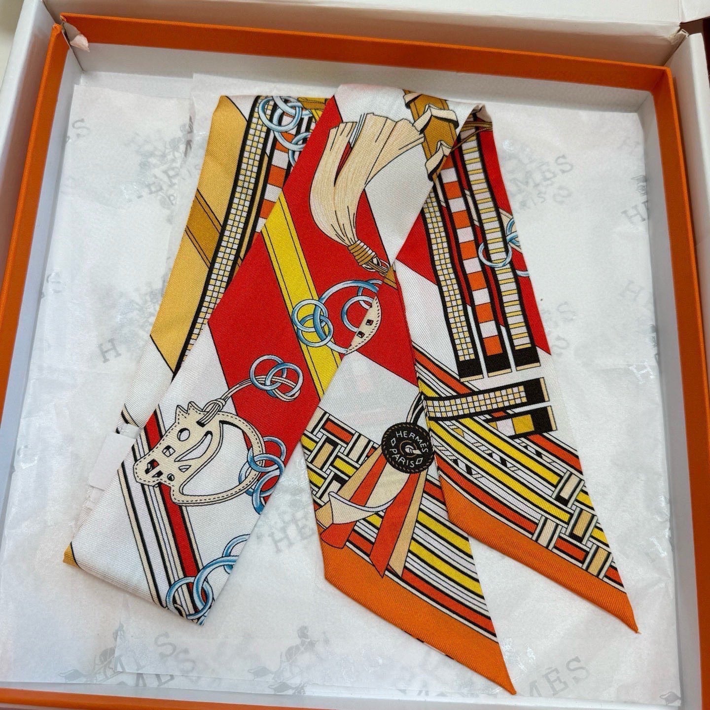 HERMES 26S TWILLY SCARF 86 IN SILK 498651