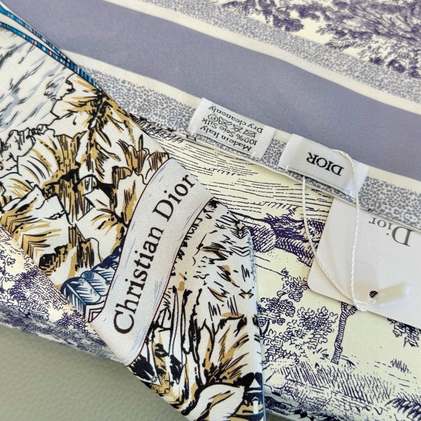 DIOR 26S SCARF 100CM IN SILK 305846