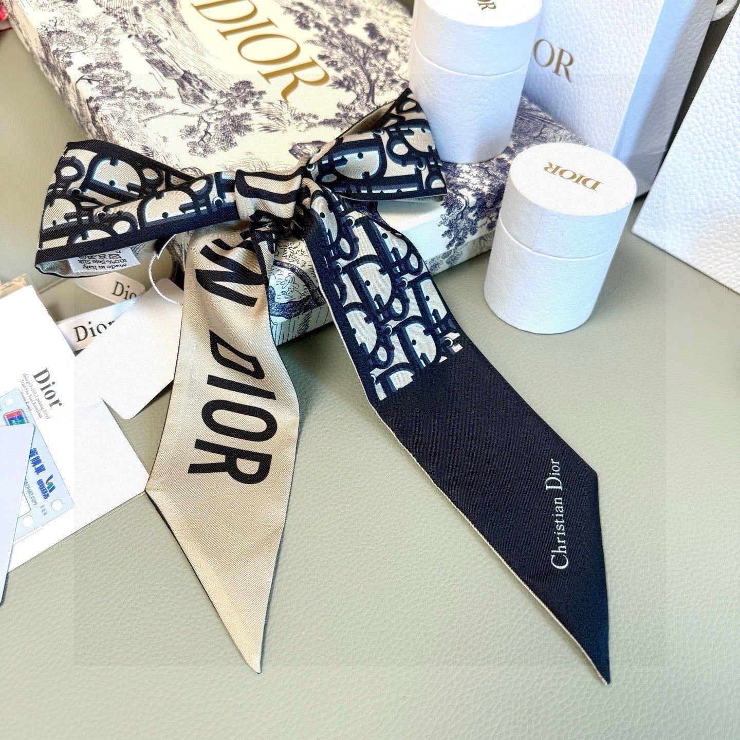 DIOR 26S SCARF 105CM IN SILK 313136