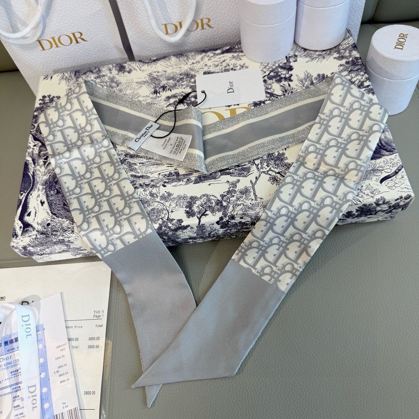 DIOR 26S SCARF 105CM IN SILK 313072