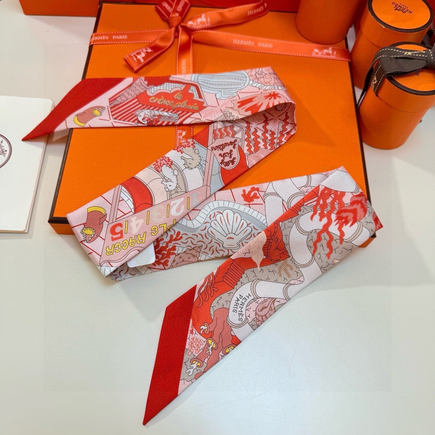 HERMES 26S TWILLY SCARF 86 IN SILK 492603