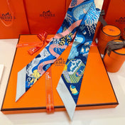 HERMES 26S TWILLY SCARF 86 IN SILK 492605