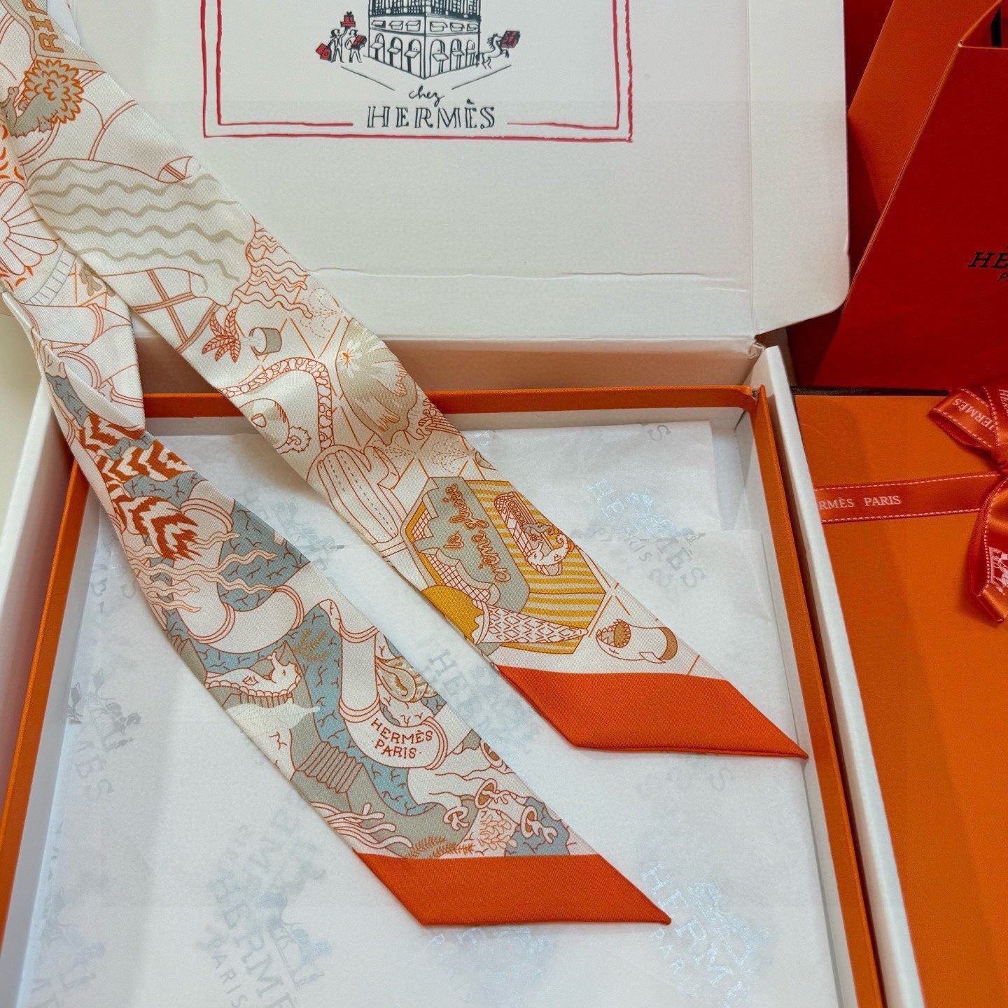 HERMES 26S TWILLY SCARF 86 IN SILK 492607
