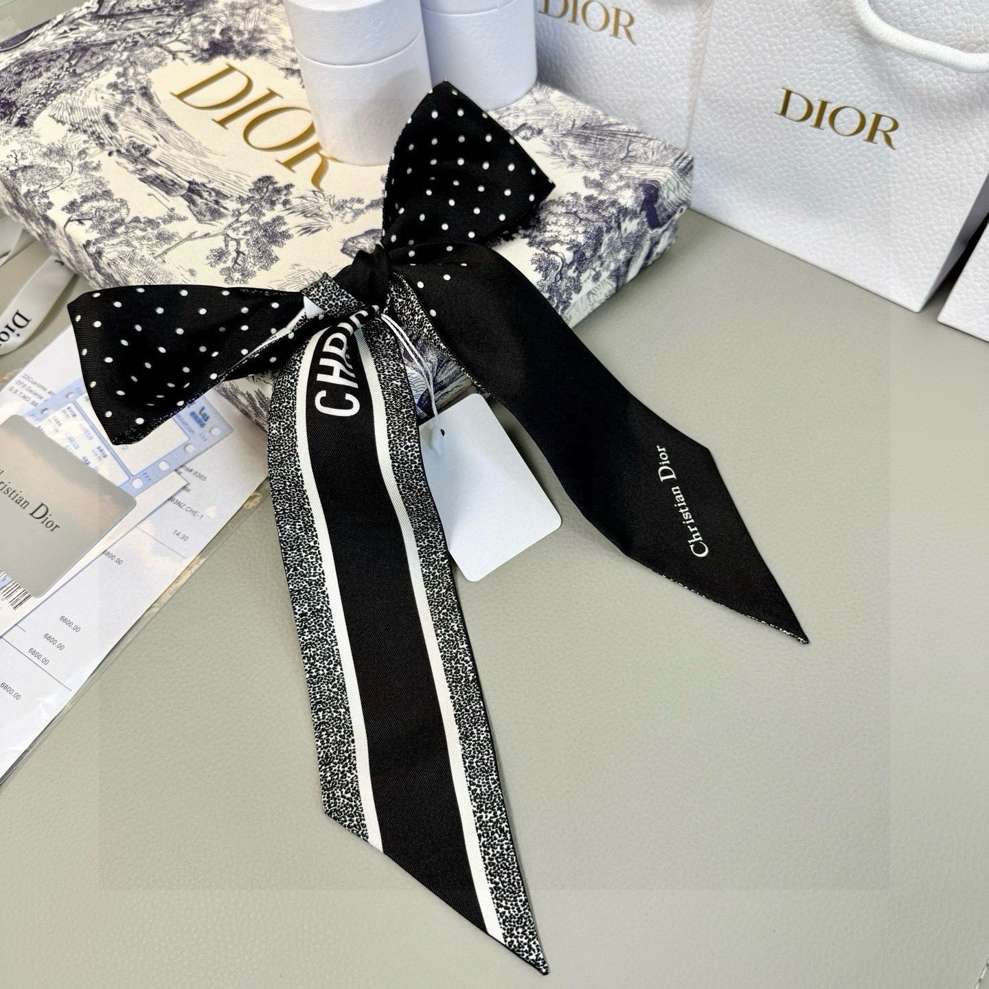 DIOR 26S SCARF 105CM IN SILK 314801