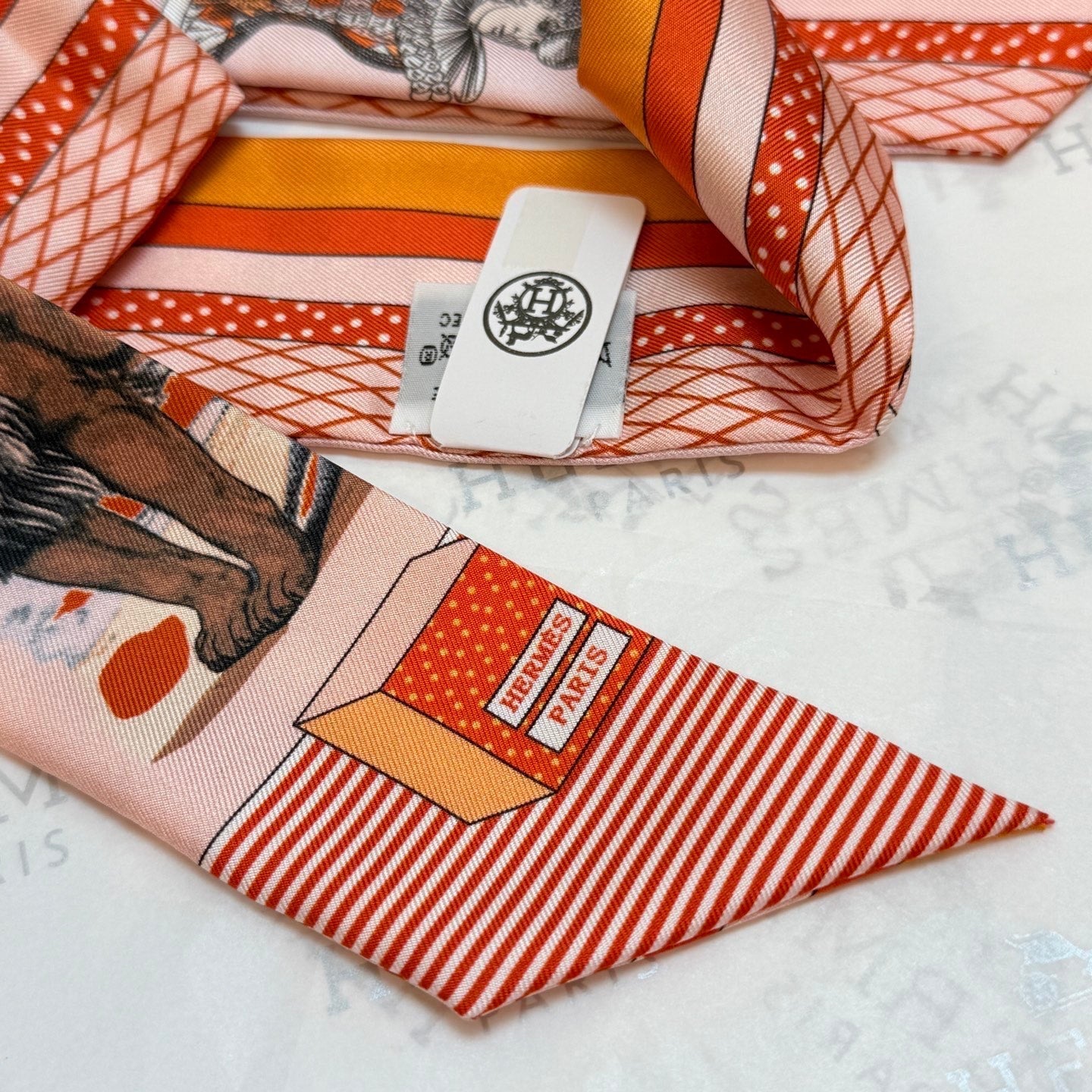 HERMES 26S TWILLY SCARF 86 IN SILK 492617