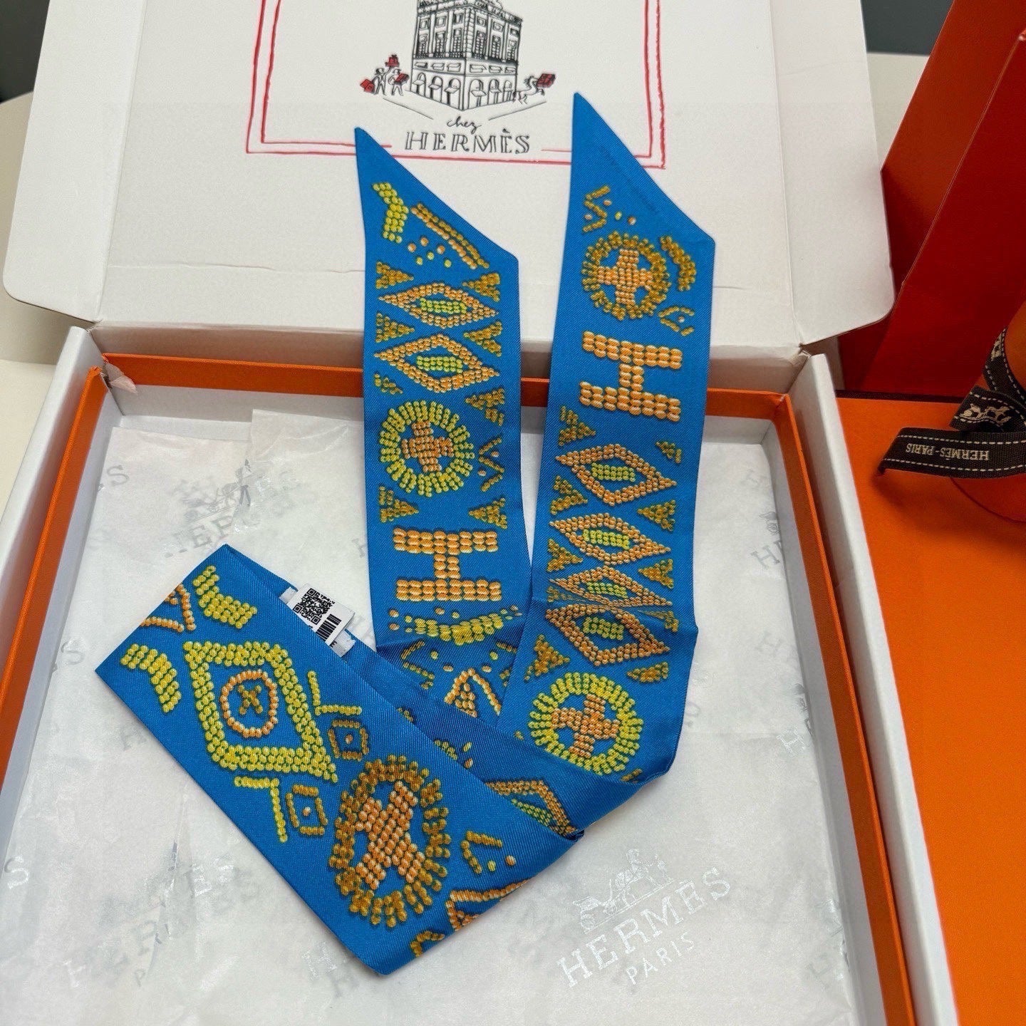 HERMES 26S TWILLY SCARF 86 IN SILK 492634