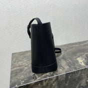 CELINE 25S CUIR TRIOMPHE BAG 30 IN BLACK CALFSKIN