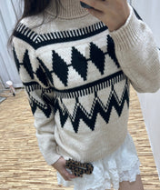 DIOR 25S PATTERNED TURTLENECK SWEATER 719