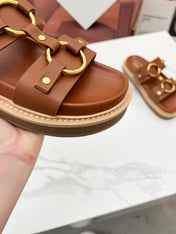 TIPPI SANDAL IN BRONZE BROWN CALFSKIN