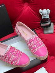 CC LOAFERS IN LIGHT PINK LAMBSKIN