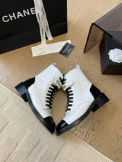 ALPHABET MARTIN BOOTS IN WHITE LAMBSKIN