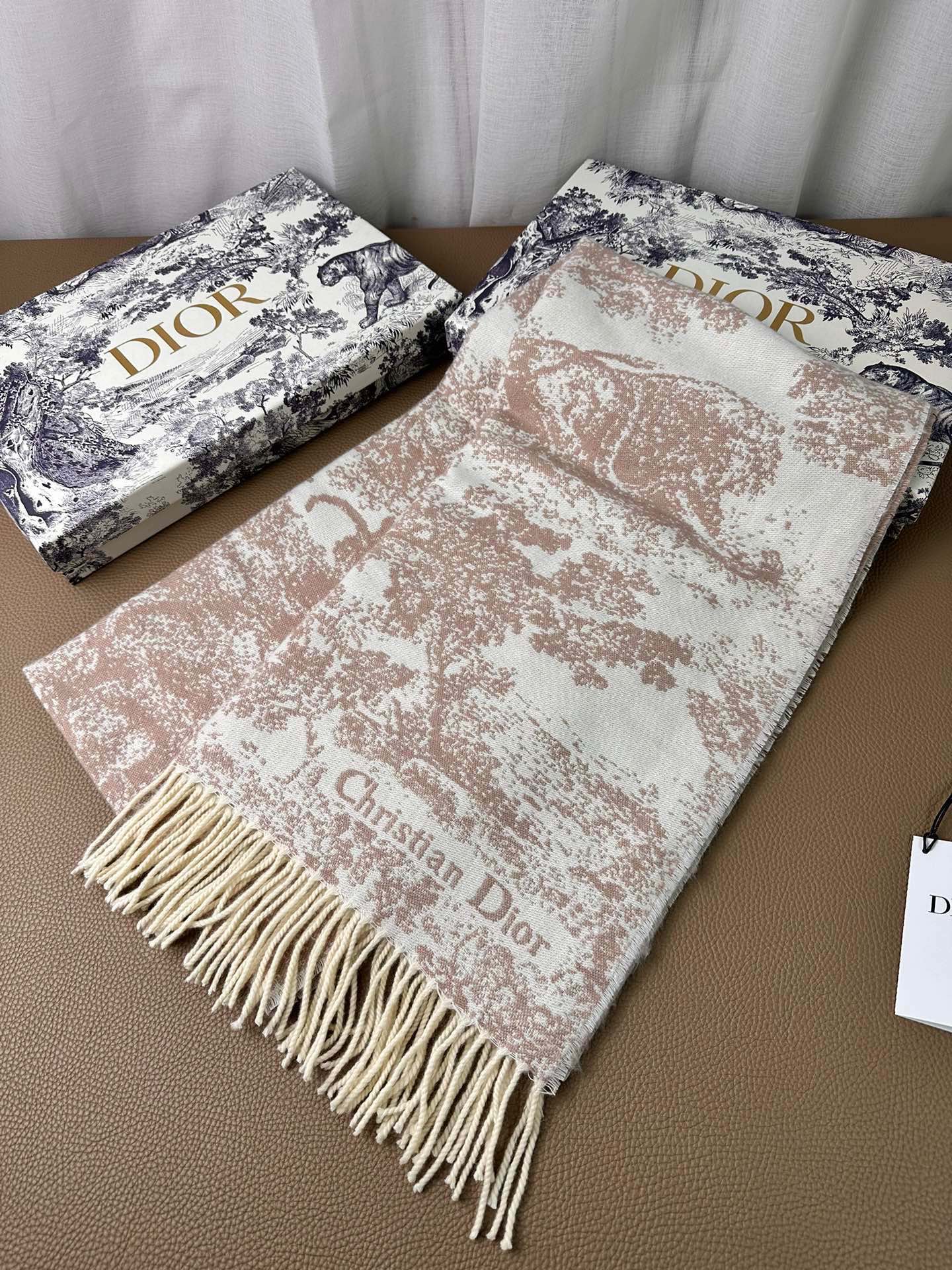 DIOR 26S SCARF 190 IN CASHMERE AND WOOL 429094