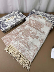 DIOR 26S SCARF 190 IN CASHMERE AND WOOL 429094