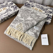 DIOR 26S SCARF 190 IN CASHMERE AND WOOL 429095