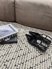 PRA PATENT LEATHER SLINGBACK PUMPS BLACK